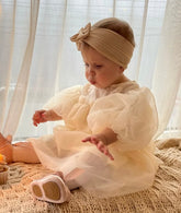 Cloud Dress - Soft Layers Tulle Puff Sleeve Girls Dress.
